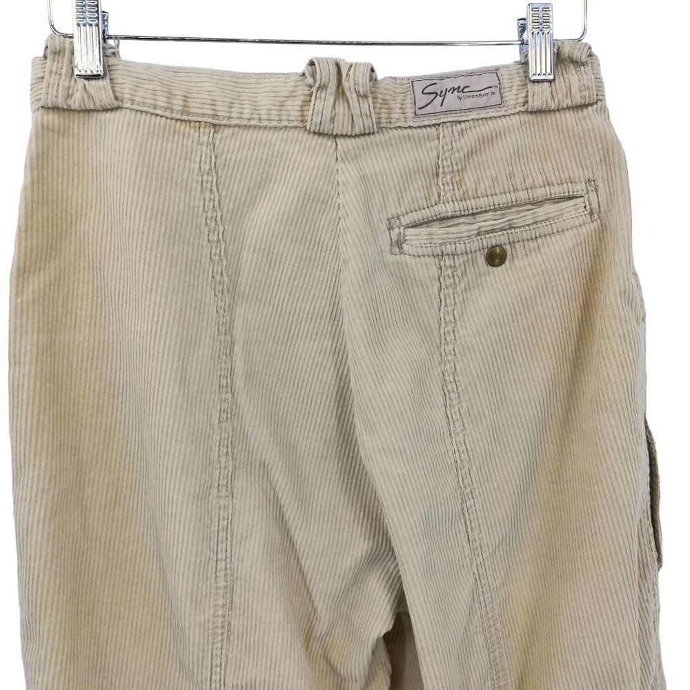 Vintage Unionbay Corduroy Tapered Jogger Pants Size 14 90s 80s Harem Snap Ankle - Picture 9 of 12